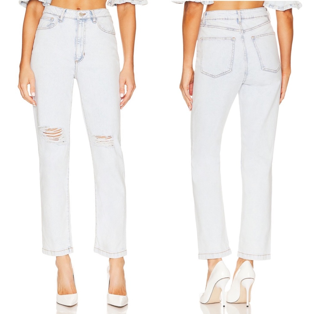 WE WORE WHAT High Rise Curvy Crop Jeans Super Light